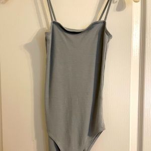 blue/gray bodysuit